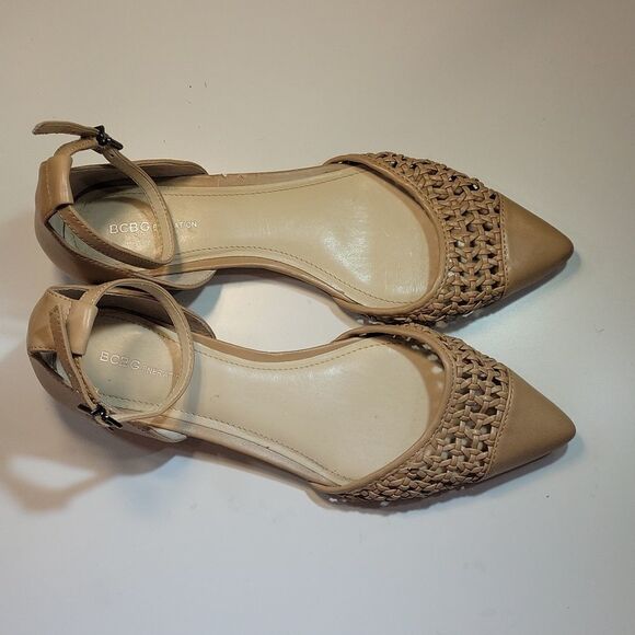BCBGENERATION PL-HUNNY-X POINTED TOE BACK &ANKLE STRAP WOMEN"S FLAT SHOE - Picture 6 of 14